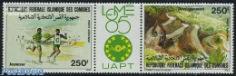 Comoros 1985 Philexafrique 2v+tab [:T:], Mint NH, Sport - Sport (other And Mixed) - Philately - Comoren (1975-...)