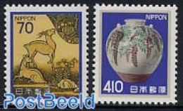 Japan 1982 Definitives 2v, Mint NH, Art - Art & Antique Objects - Ceramics - Nuevos