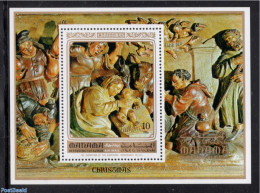 Manama 1972 Christmas S/s, Mint NH, Religion - Christmas - Art - Paintings - Kerstmis