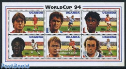 Uganda 1994 World Cup Football 6v M/s, Mint NH, History - Sport - Netherlands & Dutch - Football - Aardrijkskunde