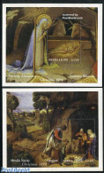 Sierra Leone 1994 Christmas, Paintings 2 S/s, Mint NH, Religion - Christmas - Art - Paintings - Natale