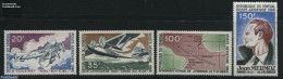 Senegal 1966 J. Mermoz 4v, Mint NH, Transport - Various - Aircraft & Aviation - Maps - Vliegtuigen