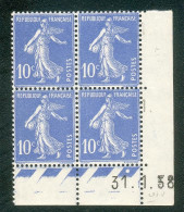 Lot 4006 France Coin Daté N°279 Semeuse (**) - 1930-1939