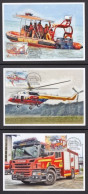 Malaysia 2024-4 Rescue Vehicle Maximum Card Maxicard Firefighting Transport Boat Helicopter Fire Engine Truck - Malasia (1964-...)