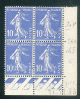 Lot 3911 France Coin Daté N°279 Semeuse (**) - 1930-1939