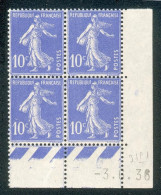 Lot 3906 France Coin Daté N°279 Semeuse (**) - 1930-1939