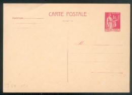 Lot 906 France Entier 1f Paix 369 CP1 - Standard Postcards & Stamped On Demand (before 1995)