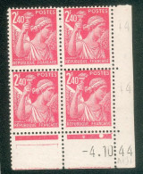 Lot C387 France Coin Daté Iris N°654(**) - 1940-1949
