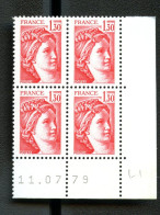 Lot C833 France Coin Daté Sabine N°2059 (**) - 1980-1989