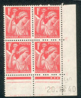 Lot A889 France Coin Daté Iris N°433 (**) - 1940-1949