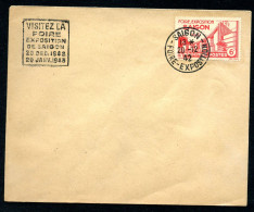 Lot Z957 Indochine Enveloppe Foire De Saigon 1942/43 - Cartas & Documentos
