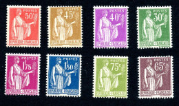Lot Z838 Type Paix, 8 Timbres - 1932-39 Peace