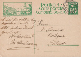 1928 Ganzsache Zum:112-005, CENTOVALLI 10 Cts. Grün  ⵙ ROHRSCHACH - Interi Postali