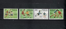 Togo 1986 Football Soccer World Cup Set Of 4 With Winners Overprint MNH - 1986 – Mexiko