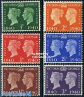 Great Britain 1940 Stamp Centenary 6v, Mint NH, 100 Years Stamps - Ongebruikt