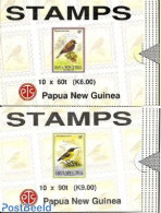 Papua New Guinea 1993 Small Birds 2 Booklets, Mint NH, Nature - Birds - Stamp Booklets - Non Classificati