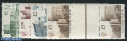 Great Britain 1988 Definitives, Castles 4v, Gutter Pairs, Mint NH, Art - Castles & Fortifications - Unused Stamps