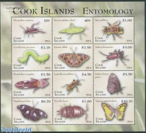Cook Islands 2014 Definitives, Insects M/s, Mint NH, Nature - Butterflies - Insects - Andere & Zonder Classificatie