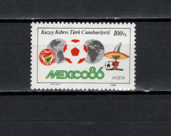 Turkish Cyprus 1986 Football Soccer World Cup Stamp MNH - 1986 – Mexique