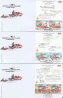 Malaysia 2024-4 Rescue Vehicle FDC Firefighting Transport Boat Helicopter Fire Engine Truck Ambulance Motorcycle - Malaysia (1964-...)