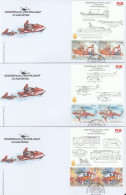 Malaysia 2024-4 Rescue Vehicle FDC Firefighting Transport Boat Helicopter Fire Engine Truck - Malaysia (1964-...)