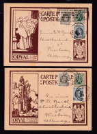 099/41 - Cartes ORVAL Brunes Avec Ange - Série Complète De 6 X Entier Postal Illustré - Cote SBEP 100 Euros - Cartes Postales Illustrées (1971-2014) [BK]