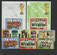 Tuvalu 1986 Football Soccer World Cup Set Of 8 + 2 S/s MNH - 1986 – Mexique