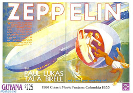 Guyana 1992 Zeppelin S/s, Mint NH, Performance Art - Transport - Film - Ships And Boats - Zeppelins - Kino