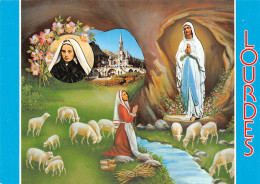 LOURDES  La Basilique Et L'Apparition   23 (scan Recto Verso)MG2880 - Lourdes