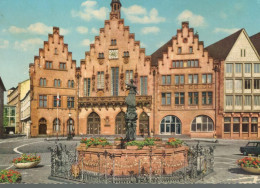 Germany Frankfurt Am Main. The “Romer”.   Illustrated View Posted Postcard - Frankfurt A. Main
