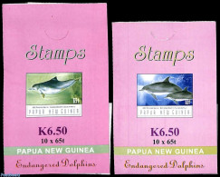 Papua New Guinea 2003 Dolphins 2 Booklets, Mint NH, Nature - Sea Mammals - Stamp Booklets - Non Classificati