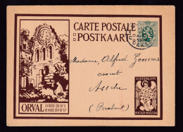 100/41 - Carte Illustrée ORVAL Brune Avec Ange - UCCLE 1929 Vers ASSCHE - Cartes Postales Illustrées (1971-2014) [BK]