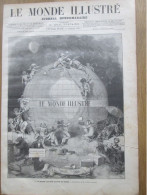 1884  Gravure LE MONDE ILLUSTRE  Enfant  Mappe Monde  Allégorie Enfance Futur  Planete  Année  1884 Ange - Non Classés