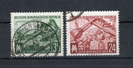 1953 DDR SET USATO 380/381 Fiera Autunnale Di Lipsia - Usados