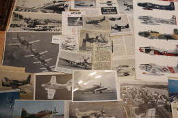 Lot De 194g D'anciennes Coupures De Presse Et Photo De L'aéronef Américain Douglas AD "Skyraider" - Luchtvaart