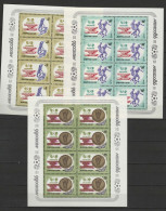 USSR Russia 1986 Football Soccer World Cup Set Of 3 Sheetlets MNH -scarce- - 1986 – Mexico