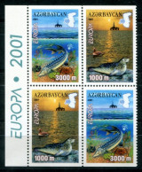 AZERBAIDJAN AZERBAIJAN - 2001 - 4v - MNH - EUROPA -   Water Resources - Fish - Seal - Poissons - Wasser - Acqua - Agua - 2001