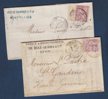 Mouchon 30c N° 115 Et 128 Seuls Sur 2 Lettres - Cartas & Documentos