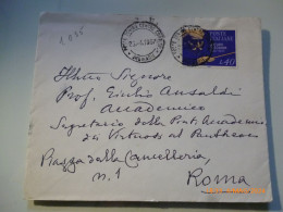 Busta Viaggiata "Prof. Giulio Ansaldi Segretario Dell'Accademia Virtuosi Al Pantheon" 1957 - 1961-70: Storia Postale