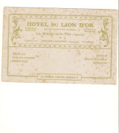 Buvard Hôtel Du Lion D'Or La Roche-sur-Yon Vendée Régionalisme - Other & Unclassified