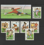 Vietnam 1986 Football Soccer World Cup Set Of 7 + S/s MNH - 1986 – Mexico