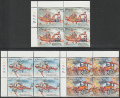 Malaysia 2024-4 Rescue Vehicle MNH (blk/4, Plate) Firefighting Transport Boat Helicopter Fire Engine Truck - Malasia (1964-...)