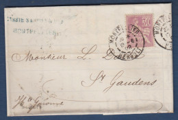 Mouchon 30c N° 115 Seul Sur  Lettre - Lettres & Documents