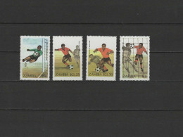 Zambia 1986 Football Soccer World Cup Set Of 4 MNH - 1986 – Mexiko