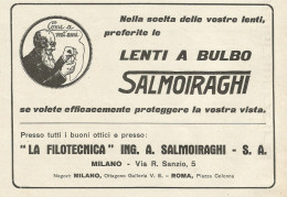 Lenti A Bulbo SALMOIRAGHI - Pubblicità 1930 - Advertising - Publicidad