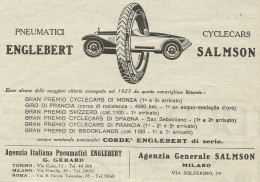 Pneumatici ENGLEBERT - Pubblicità 1932 - Advertising - Werbung