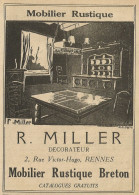 Mobilier Rustique R. MILLER - Pubblicità 1928 - Advertising - Advertising