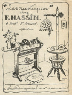 Les Rustiques Chez F. MASSINI - Pubblicità 1922 - Advertising - Advertising