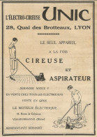 L'électro Cireuse UNIC - Pubblicità 1928 - Advertising - Advertising