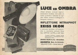 Riflettore Nitraphot ZEISS IKON - Pubblicità 1932 - Advertising - Advertising
